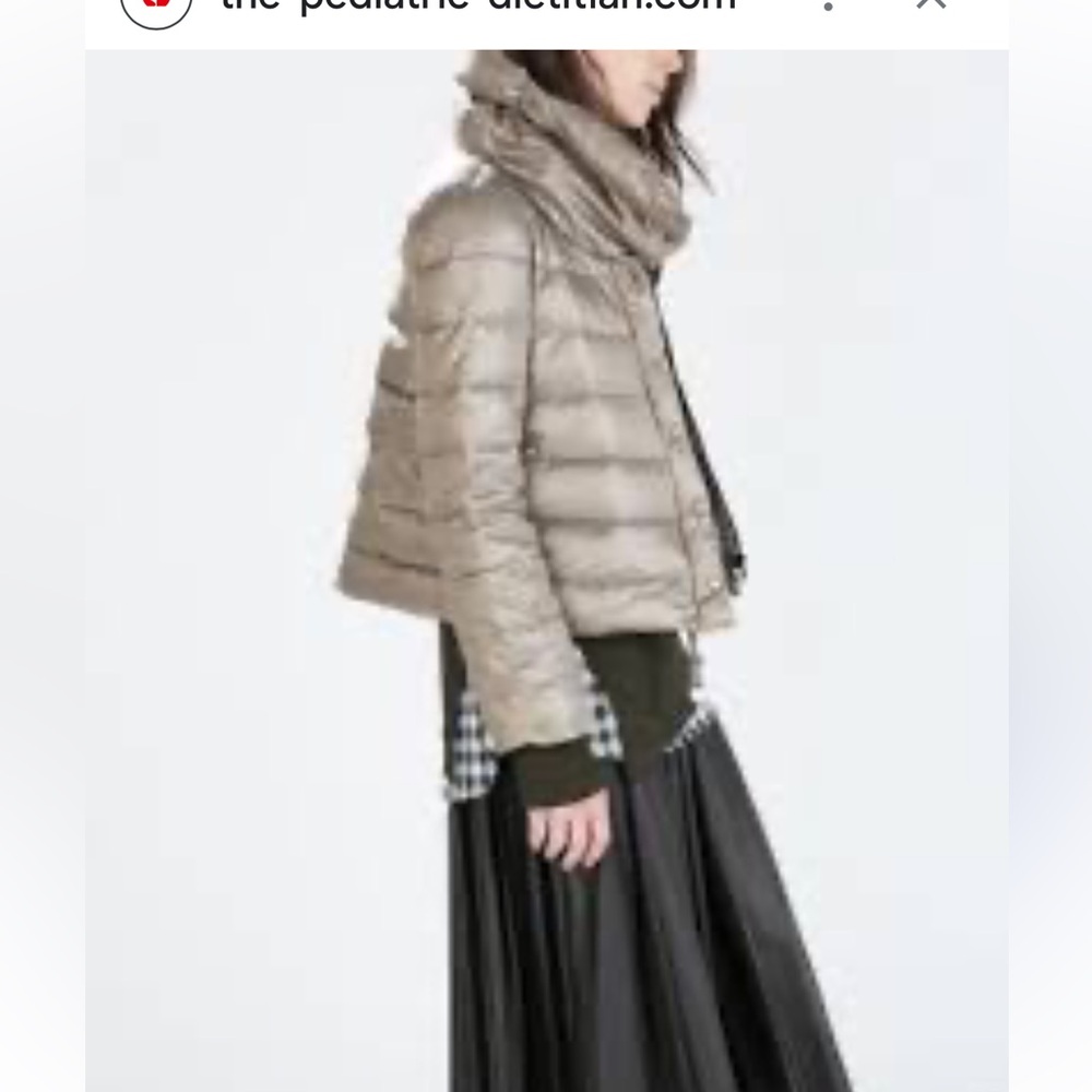 Herno inspired Zara grey puffer